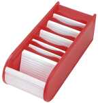 WEDO Karteibox A8 500 gefüllt rot