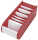 WEDO Karteibox A8 500 gefüllt rot