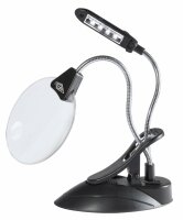 Wedo Lupenlampe mit LED sw Vergrößerung 2+4fach