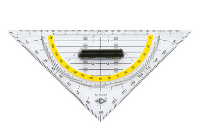 Wedo Geometrie-Dreieck m. Griff kl. 160mm tr