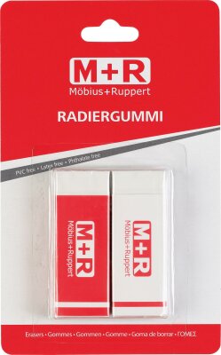 M+R Radiergummi 2 Stück auf Blisterkarte