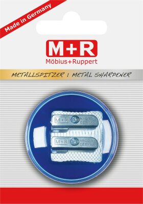 M+R Spitzer rund Magnesium doppelt Flachdose verschließbar f.sort