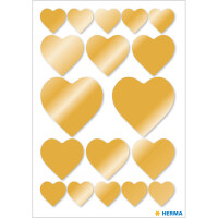 Herma Sticker DECOR Love Herzen gold 2 Bl