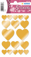 Herma Sticker DECOR Love Herzen gold 2 Bl