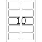 Namensetiketten 80 x 50 mm Acetatseide weiss 10 Bl 100 Etik.