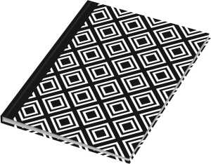 RNK Kladde black & white Rhombus A5 dotted 96Bl