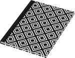RNK Kladde black & white Rhombus A5 dotted 96Bl