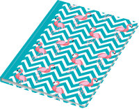 RNK Kladde Flamingo blau A5 dotted 96Bl