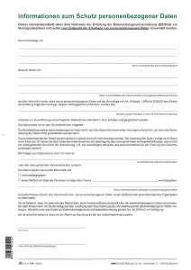 RNK Informationsblatt 1S DIN A4 Inf. zum Schutz personenb. Daten