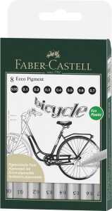 Faber Castell Tintenschreiber Ecco Pigment mm sw 8er