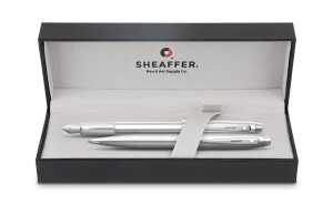 Sheaffer 100 KS/FFH Chrom gebürstet Chrom Beschlägen im Geschenkset