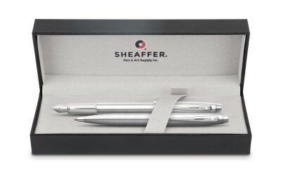 Sheaffer Sheaffer 100 KS/FFH Chrom gebürstet Chrom Beschlägen im Geschenkset