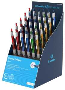Schneider Kugelschreiber Loox transparent 30er Display, farbig sortiert