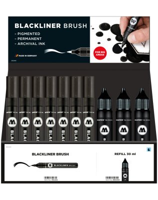 Molotow Blackliner BRUSH / REFILL Display