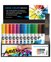 Molotow Brush Pen Aqua Color Brush Sets Display 8x12 Sets...