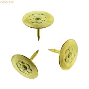 Alco Reißnägel, vermessingt, Ø 9 mm, doppelt vernietet, 100 Stück Dose