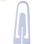 Briefklammern, Kunststoff, Weiß, 26 mm, dreieckige...