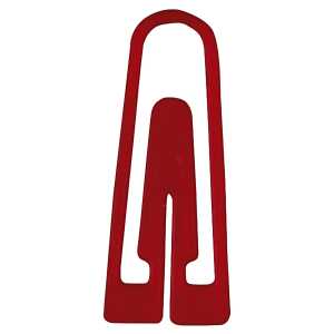 Briefklammern, Kunststoff, Rot, 26 mm, dreieckige Form, Dose à 100 Stück