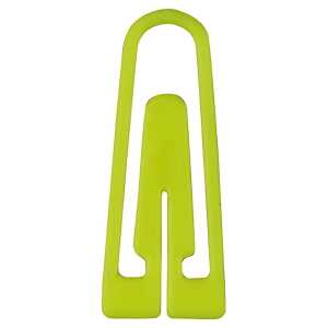 Briefklammern, Kunststoff, Gelb, 26 mm, dreieckige Form, Dose à 100 Stück