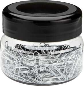 Briefklammern, eckig, verzinkt, 26 mm, Dose à 500 Stück, für Großverbraucher