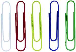 Alco Aktenklammern, kunststoffüberzogen, bunt, 50 mm, Dose 100 Stk