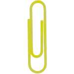 Briefklammern, kunststoffüberzogen, Gelb, 32 mm,...