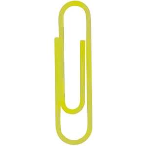 Briefklammern, kunststoffüberzogen, Gelb, 32 mm, rund, Dose à 1000 Stück