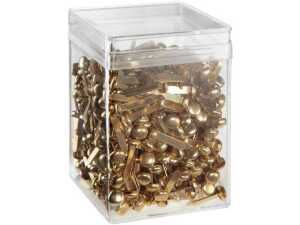 Musterbeutelklammern, vermessingt, Nr. 3, 17 mm, Dose à 500 Stück, für Großverbraucher