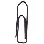 Briefklammern, lackiert, Schwarz, eckig, 26 mm, Dose...