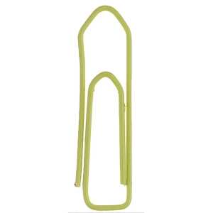 Briefklammern, lackiert, Gelb, eckig, 26 mm, Dose à 100 Stück