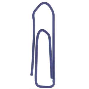 Briefklammern, lackiert, Dunkelblau, eckig, 26 mm, Dose à 100 Stück