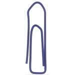 Briefklammern, lackiert, Dunkelblau, eckig, 26 mm, Dose...