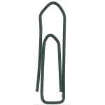 Briefklammern, lackiert, Dunkelgrün, eckig, 26 mm,...