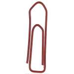 Alco Briefklammer Metall farbig lackiert 26mm rot 1000...