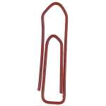 Briefklammern, lackiert, Rot, eckig, 26 mm, Dose à...