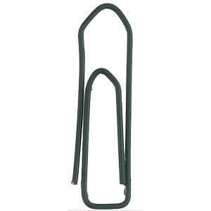 Briefklammern, lackiert, Dunkelgrün, eckig, 26 mm, Dose à 1000 Stück