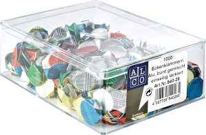 Eckenklammern, Aluminium, lackiert, bunt gemischt, Dose à 1000 Stück