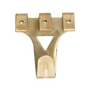 Bilderhaken Größe 4, vermessingt, mit Stahlnägeln, Dose à 10 Stück