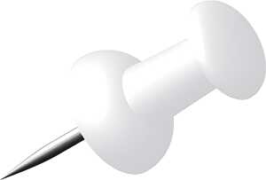 Pin-Wand-Nadeln, Weiß, Dose à 40 Stück