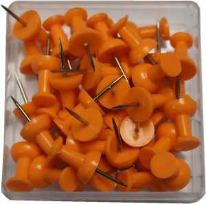 Alco Pinnwandnadel Kunststoff orange 12mm 40 ST
