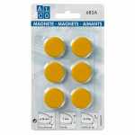 Haftmagnete, rund, Gelb, Ø 24 mm, Blisterkarte...