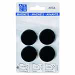 Alco Haftmagnet 7mm Ø 32mm schwarz 4 Stück