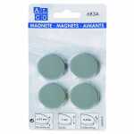 Haftmagnete, rund, Grau, Ø 32 mm, Blisterkarte...
