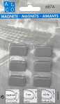 Alco Haftmagnet 13x24x7mm grau 6 Stück