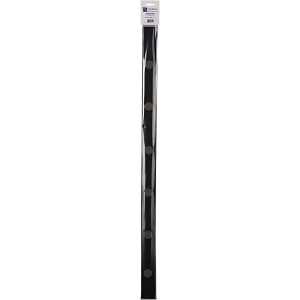 Wandleisten, für Magnete, Schwarz, selbstklebend, 50 x 5 cm, inkl. 2 Magneten Ø 32 mm, SB-Verpackung