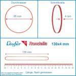 Alco Gummiband Naturkautschuk 4x130mm rot 500g