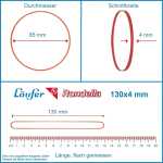 Gummibänder, Rot, 130 x 4 mm, Schachtel à 0,5 kg