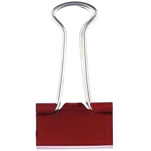 Alco Foldbackklammer Metall vernickelt 15mm rot 12 Stück