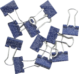 Alco Foldbackklammer Metall vernickelt 15mm blau 12 Stück