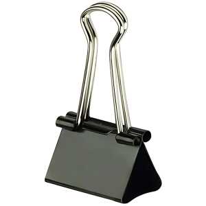 Foldback-Klammern, Schwarz, 19 mm, SB-Dose à 8 Stück